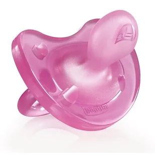 Chicco Artsana Physio Soft smoczek Smoczek uspokajający silikonowy 12 m+ różowy - Smoczki uspokajające - miniaturka - grafika 1