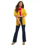 Swetry damskie - Joe Browns Damski sweter z dzianiny zapinany na guziki, ochra, 38 - miniaturka - grafika 1