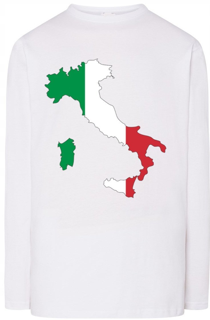 Włochy Flaga Męski Longsleeve Modny Rozm.3XL