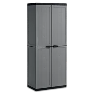 Skrzynie ogrodowe - Kiss KIS szafka z tworzywa sztucznego "Jolly Utility", 1 sztuki, ciemnoszare/czarne, 9734000 0444 01 9734000 0444 01 - miniaturka - grafika 1