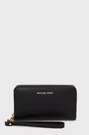 Portfele - Michael Kors MICHAEL portfel skórzany damski kolor czarny - miniaturka - grafika 1