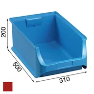 Skrzynki i torby narzędziowe - Allit pojemnik ProfiPlus nr 5, czerwony 310x500x200mm (456217) - miniaturka - grafika 1