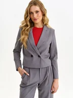 Marynarki i żakiety damskie - żakiet damski szary - SZK0702SZ żakiet - TOP SECRET - Odzieżowy sklep internetowy TOP SECRET - miniaturka - grafika 1
