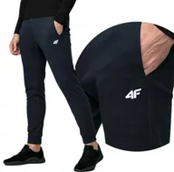 Dresy męskie - SPODNIE DRESOWE 4F MĘSKIE BAWEŁNA SPORTOWE JOGGERY GRANAT M1541 31s r. XXL - miniaturka - grafika 1