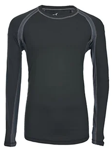 Trespass Trespass Vigor, czarna, XXL, szybkoschnąca elastyczna bazowa zestaw (spodnie i top z długim rękawem) dla mężczyzn, XXL / 2XL / 2XL, czarna MABLSEG20001_BLKXXL - Koszulki i topy damskie - miniaturka - grafika 1