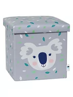 Leżaczki i huśtawki - STORE IT Hocker "Koala" w kolorze szarym ze schowkiem - 35 x 35 x 35 cm - miniaturka - grafika 1
