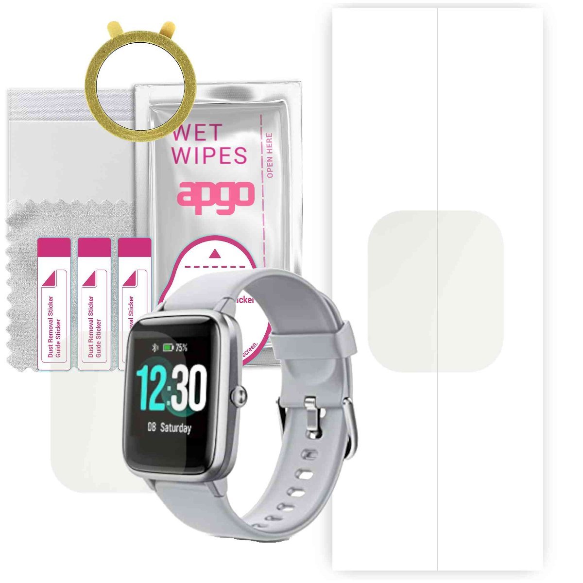 1x Folia hydrożelowa MATOWA do Fitpolo BEU-ID205L-Gery - apgo Smartwatch Hydrogel MATTE Protection Ochrona na ekran smartwatcha