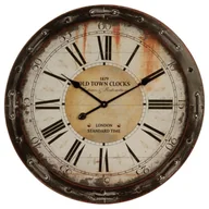 Zegary - Atmosphera Zegar na ścianę do salonu zegar ścienny z rzymskimi cyframi brązowy 68 cm 126503 - miniaturka - grafika 1