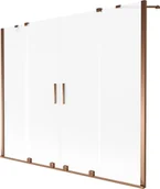 Parawany nawannowe - Mexen Velar Duo parawan nawannowy 2-skrzydłowy rozsuwany 180 x 150 cm, szron, różowe złoto - 896-180-000-32-60 - miniaturka - grafika 1