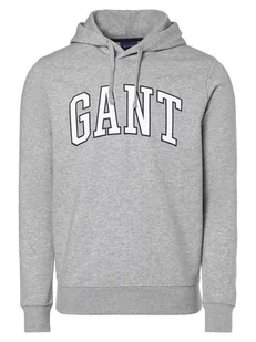 Gant - Męska bluza z kapturem, szary - Bluzy męskie - miniaturka - grafika 1