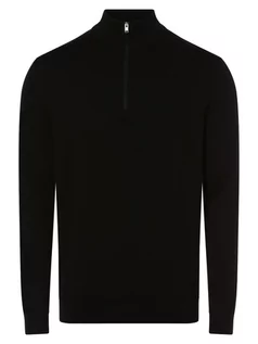 Swetry męskie - Selected - Sweter męski  SLHBerg, czarny - grafika 1