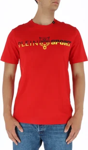 PLEIN SPORT T-shirt męski bawełna czerwony GR82483 - Rozmiar: L - Koszulki męskie - miniaturka - grafika 1
