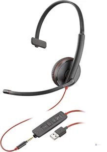 HP Poly Blackwire 3215 Monaural USB-A Headset (Bulk) 80S06A6 - Słuchawki - miniaturka - grafika 1