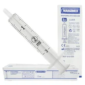 Meble i wyposażenie gabinetów medycznych - Strzykawka 2ml luer dwuczęściowa LuxInject Margomed 100szt - miniaturka - grafika 1