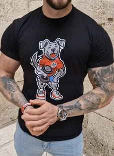 Koszulka czarna męska Dog Furia - Koszulki męskie - miniaturka - grafika 1