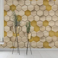 Fototapety - Fototapeta sześciokąt beżowymIżółtym - 400 x 250 cm - SANDERS & SANDERS - miniaturka - grafika 1