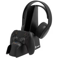 Kontrolery gier na PC - Stacja dokująca SnakeByte Dual Charge 5 & Headset Stand, PS5 (SB918636) Czarna - miniaturka - grafika 1