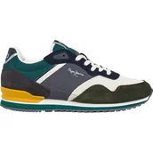 Trampki męskie - Pepe Jeans Męskie trampki LONDON LIFE M, zielone (KHAKI GREEN), 48 EU, Zielony khaki zielony, 46 EU - miniaturka - grafika 1