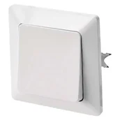 Wyłączniki światła i elektryczne - Decento pojedynczy 1/0 IP20 błyszczący biały - miniaturka - grafika 1