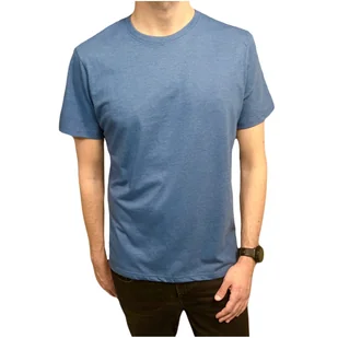 T-shirt męski gładki koszulka jeans melanż 3XL - Koszulki męskie - miniaturka - grafika 1