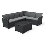 Meble ogrodowe - Zestaw mebli ogrodowych KETER Emma 249596 Grafitowy  - miniaturka - grafika 1