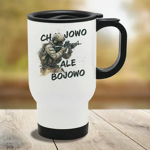 Kubek termiczny z nadrukiem - Chu⭐owo, ale bojowo - Kubki termiczne - miniaturka - grafika 1