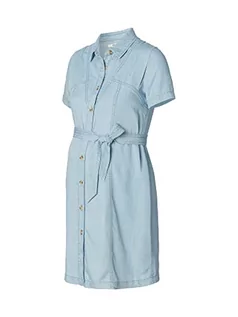 Sukienki ciążowe - ESPRIT Maternity Sukienka mini z paskiem do wiązania, Blue Lightwashed - 950, 36 - grafika 1