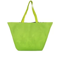 Torby i wózki na zakupy - Torba na zakupy trapezowa 67x42 cm zielona z wnętrzem zielony wzór - miniaturka - grafika 1