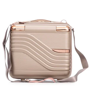 Kuferek Semi Line T5808-2 Złoty - Kosmetyczki, organizery i kuferki - miniaturka - grafika 1