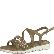 Sandały damskie - Marco Tozzi Sandały damskie 2-28608-28, Cognac Comb, 37 eu - miniaturka - grafika 1