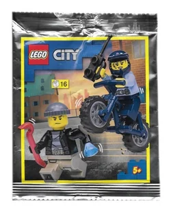 LEGO City Zestaw - Policewoman with Bike and Crook 952211 polybag klocki - Klocki - miniaturka - grafika 1