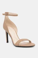 Sandały damskie - Calvin Klein sandały HEEL SANDAL 90 - LTH kolor beżowy HW0HW02337 - miniaturka - grafika 1