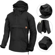 Odzież trekkingowa damska - Kurtka turystyczna męska Anorak Helikon-Tex WOODSMAN® Czarna - miniaturka - grafika 1