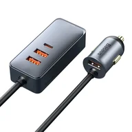 Ładowarki samochodowe - Baseus Share Together ładowarka samochodowa 3x USB / USB Typ C 120W PPS Quick Charge Power Delivery szary (CCBT-B0G) - miniaturka - grafika 1