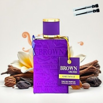 Perfumy Fragrance World Brown Orchid Amethyst 80 ml 2 Próbki