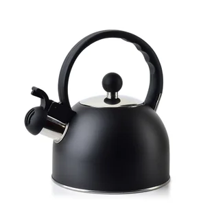 Czajnik stalowy SAM BLACK 2,5L z ergonomicznym uchwytem - Czajniki na gaz - miniaturka - grafika 1