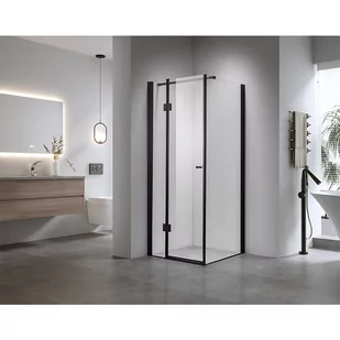 Calbati Kabina prysznicowa kwadratowa Czarna Black 90x90 szkło 6mm 23180044 - Kabiny prysznicowe - miniaturka - grafika 6