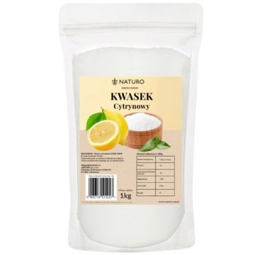 Kwasek Cytrynowy Kwas Cytrynowy Spożywczy Czysty 1 kg Naturalny/ Naturo