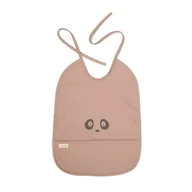 Śliniaki i fartuszki - Nuuroo - Śliniaczek Wodoodporny Z Kieszonką Ida Sand Panda - miniaturka - grafika 1