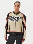 Kurtki damskie - Patrizia Pepe Kurtka skórzana 8O0161 L142 J4G2 Beżowy Regular Fit - miniaturka - grafika 1