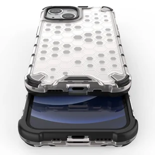 Honeycomb etui pancerny pokrowiec z żelową ramką iPhone 13 mini czarny - Etui i futerały do telefonów - miniaturka - grafika 10