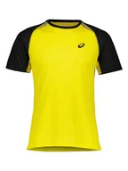 Koszulki sportowe męskie - asics Koszulka sportowa w kolorze żółto-czarnym - miniaturka - grafika 1