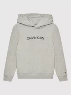 Bluzy dla chłopców - Calvin Klein Jeans Bluza Institutional IU0IU00163 Szary Regular Fit - miniaturka - grafika 1