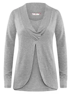 Bluzki damskie - Damska bluzka do karmienia długi rękaw szara Bellybutton Maternity, r.XXL - miniaturka - grafika 1