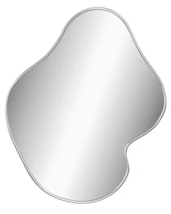 Asymetryczne srebrne lustro wiszące 50x40 cm - BLACK/GOLD 3X - Lustra Asymetryczne srebrne lustro wiszące 50x40 cm - BLACK/GOLD 3X - Lustra - miniaturka - grafika 1