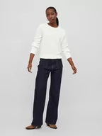 Swetry damskie - Vila Sweter w kolorze białym - miniaturka - grafika 1