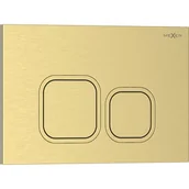 Przyciski spłukujące - Mexen Tex 03 przycisk spłukujący, złoty szczotkowany - 6103-11 - miniaturka - grafika 1