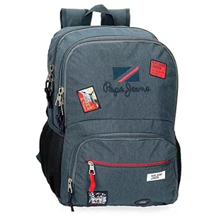 Pepe Jeans Kay Plecak szkolny Podwójna komora Przystosowany do wózka 15,6" Niebieski 32x45x15 cms Poliester 25,81L, niebieski, Talla única, Plecak szkolny z podwójną komorą adaptacyjną do wózka - Plecaki szkolne i tornistry - miniaturka - grafika 1