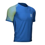 Koszulki sportowe męskie - COMPRESSPORT Koszulka biegowa PERFORMANCE SS T-SHIRT niebieska - miniaturka - grafika 1