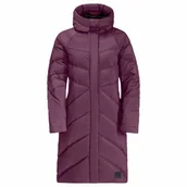 Płaszcze damskie - Damski płaszcz puchowy Jack Wolfskin MARIENPLATZ COAT W berry jam - XS - miniaturka - grafika 1